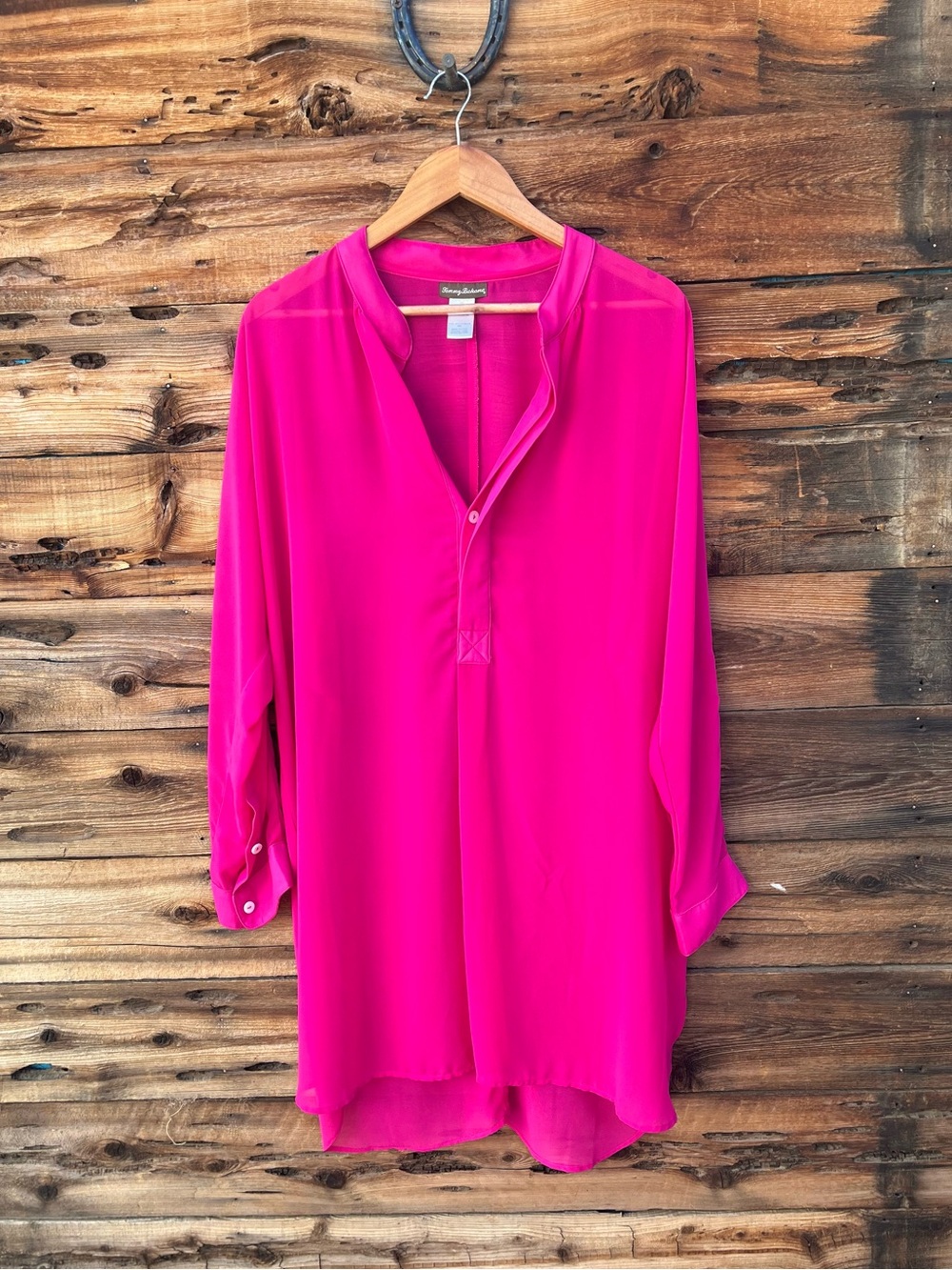TOMMY BAHAMA | Bright Pink Women's Tunic Blouse M